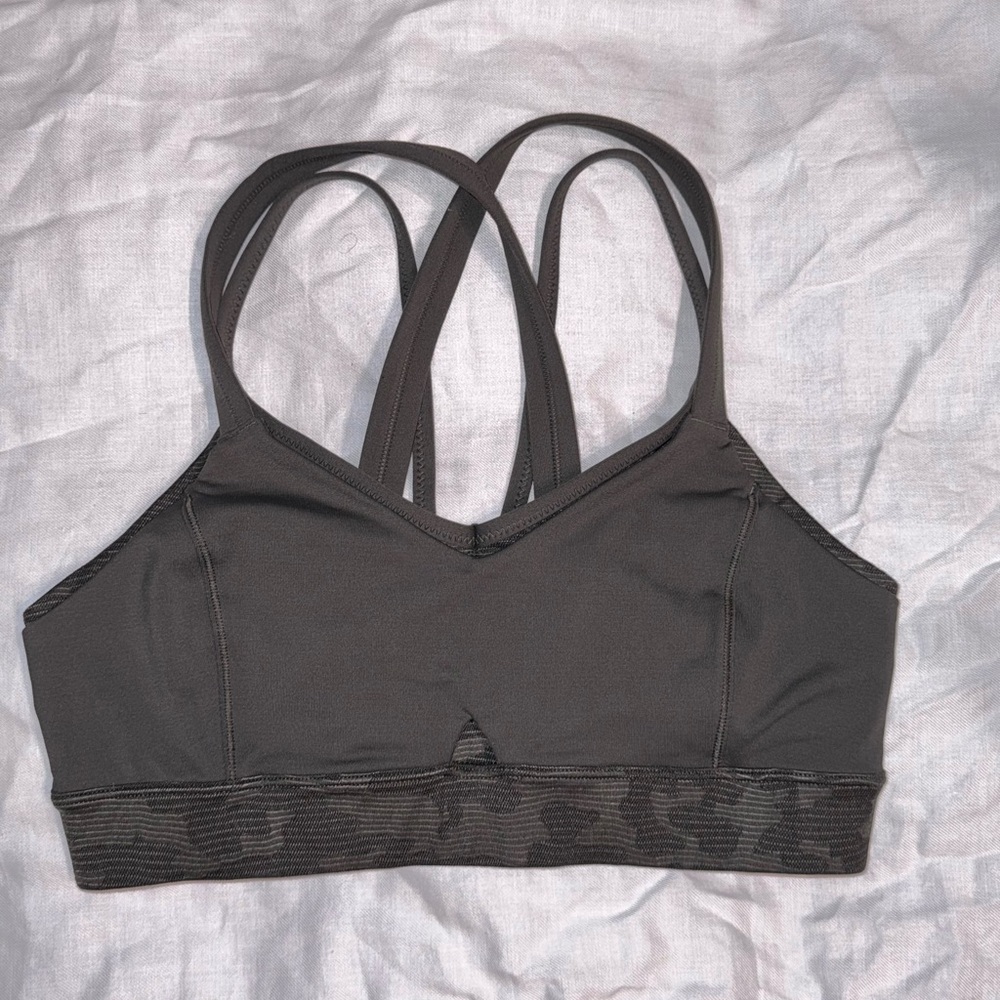 Lululemon Athletica Army Green Camo Sports Bra